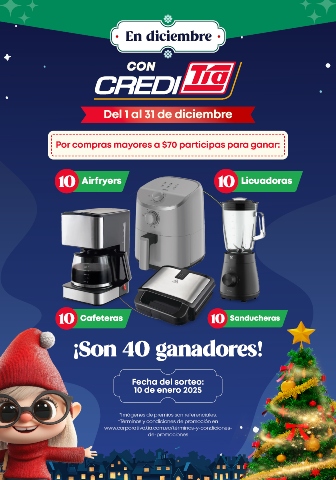 EN DICIEMBRE, MÁS BENEFICIOS PARA TI CON CREDITÍA